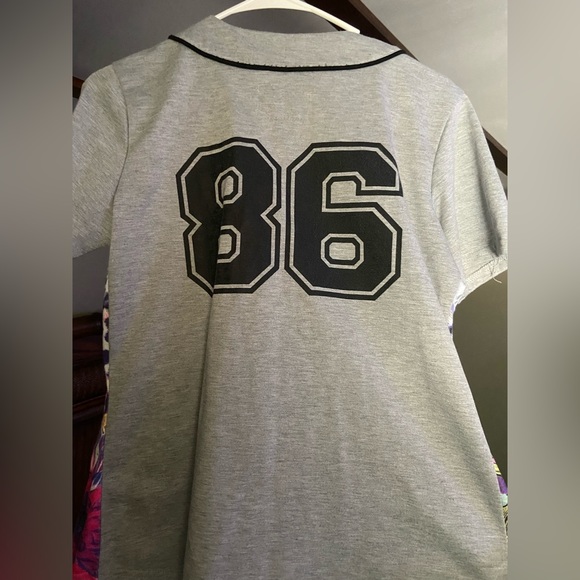 Multicolored Graphic Baseball Jersey Style Shirt - Picture 2 of 4